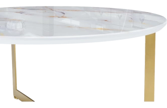 Журнальный стол Роб D-700, стекло, аурум, каркас золотой