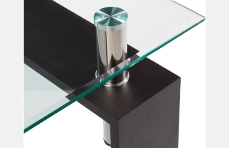 Журнальный стол ST-052, 60x60, стекло, wenge, каркас темно-коричневый 