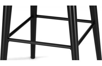 Полубарный табурет Гангток, катания блэк / черный матовый