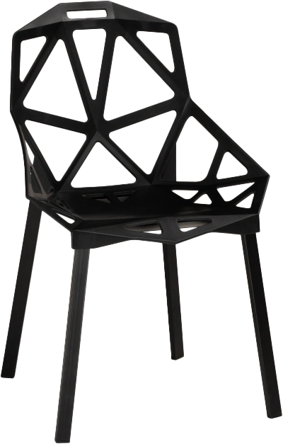 Стул One PC-015, пластиковый, черный