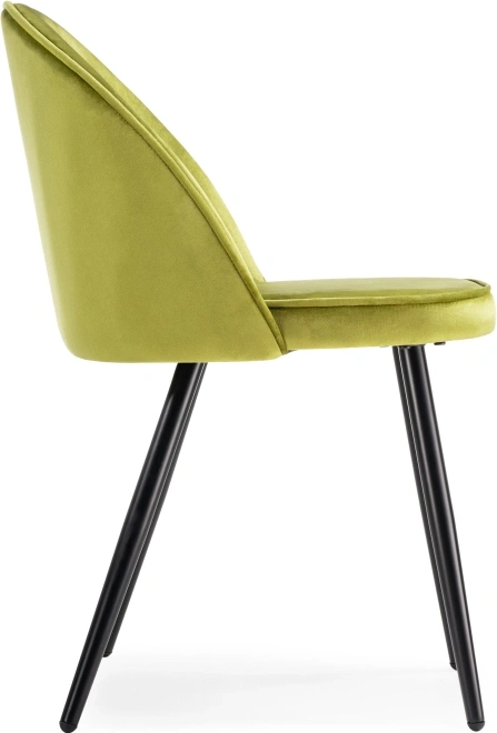 Стул на металлокаркасе Dodo, мягкий, велюр хаки