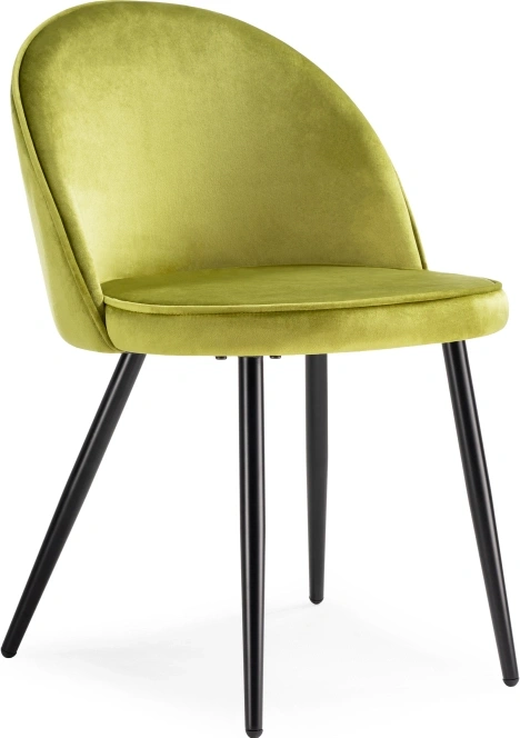 Стул на металлокаркасе Dodo, мягкий, велюр хаки