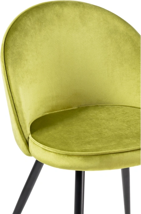 Стул на металлокаркасе Dodo, мягкий, велюр хаки