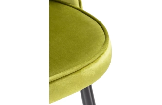 Стул на металлокаркасе Dodo, мягкий, велюр хаки