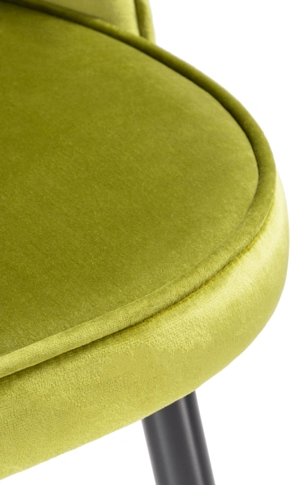 Стул на металлокаркасе Dodo, мягкий, велюр хаки