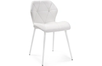Стул Вальд, на металлокаркасе, белый / белый глянец