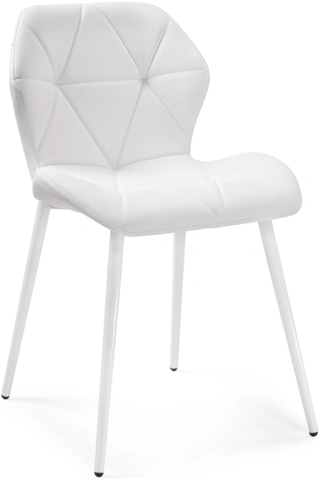 Стул Вальд, на металлокаркасе, белый / белый глянец