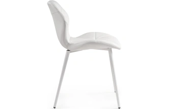 Стул Вальд, на металлокаркасе, белый / белый глянец