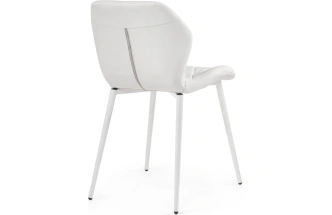 Стул Вальд, на металлокаркасе, белый / белый глянец