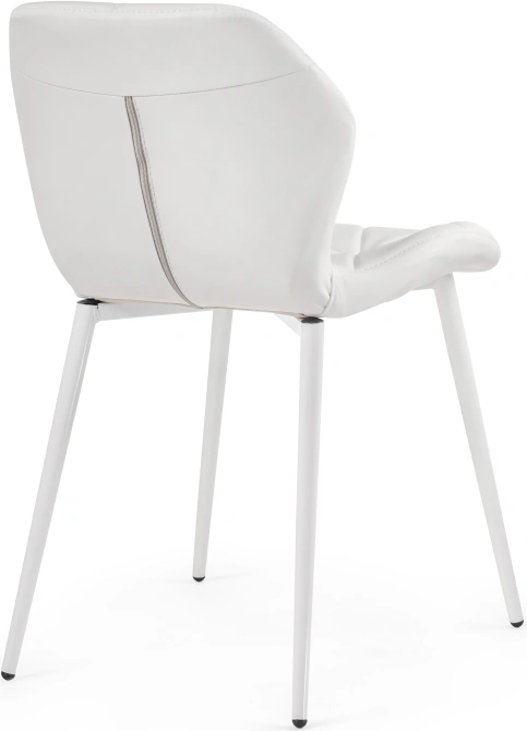Стул Вальд, на металлокаркасе, белый / белый глянец