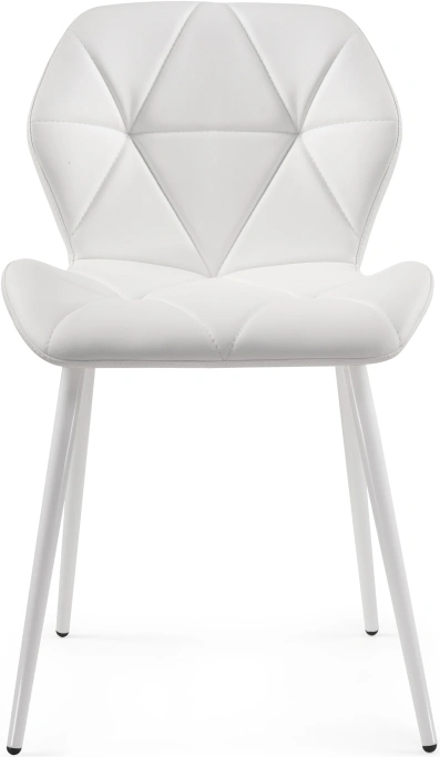 Стул Вальд, на металлокаркасе, белый / белый глянец