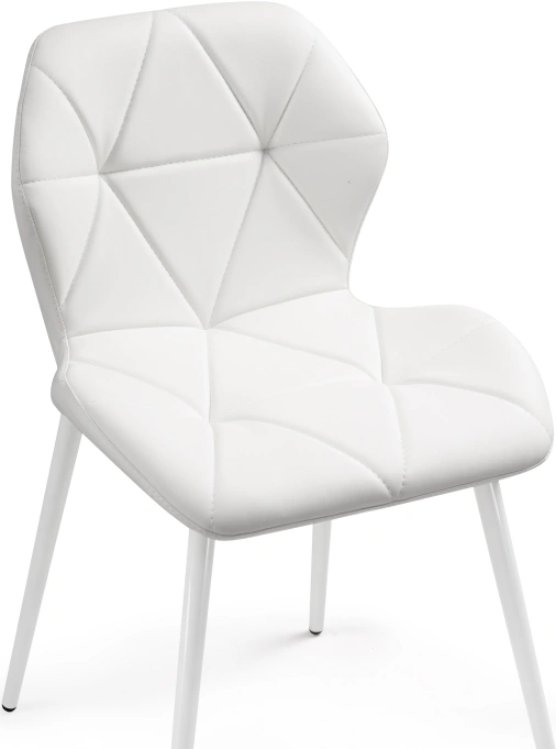 Стул Вальд, на металлокаркасе, белый / белый глянец