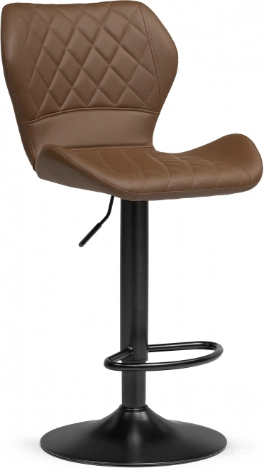 Барный стул Porch, с подножкой, коричневый / черный