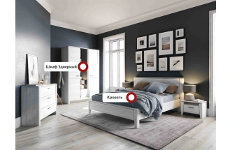 Спальный гарнитур Мальта, композиция #3, дуб винтерберг