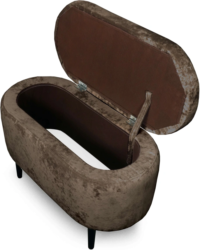 Банкетка Олаф, с нишей, ткань тиффани коричневый