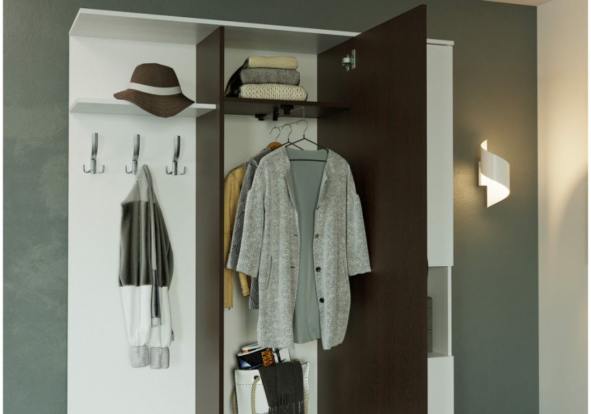 Прихожая Бертра, венге / белый