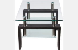 Журнальный стол CT1-052, 110x60, стекло, wenge, каркас темно-коричневый 
