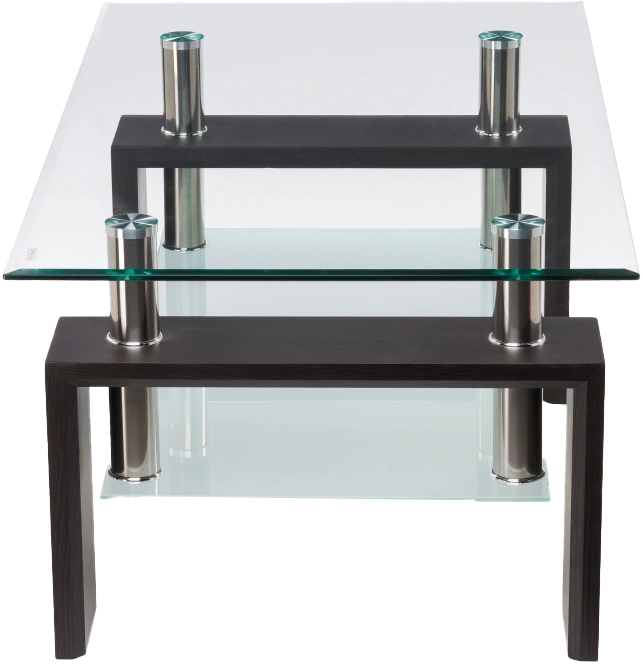 Журнальный стол CT1-052, 110x60, стекло, wenge, каркас темно-коричневый 