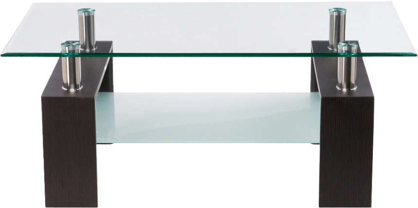 Журнальный стол CT1-052, 110x60, стекло, wenge, каркас темно-коричневый 