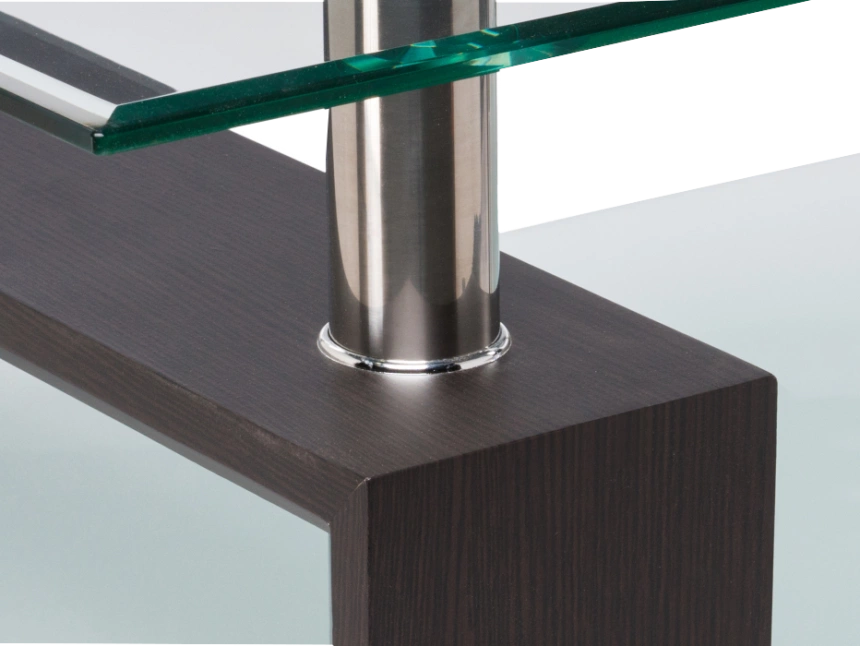 Журнальный стол CT1-052, 110x60, стекло, wenge, каркас темно-коричневый 