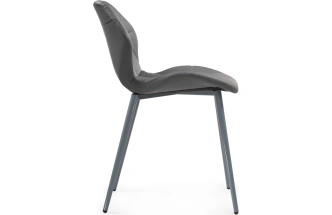 Стул Вальд, на металлокаркасе, серый / серый глянец