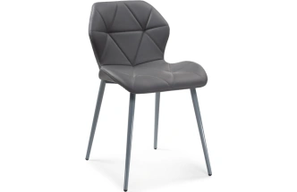 Стул Вальд, на металлокаркасе, серый / серый глянец