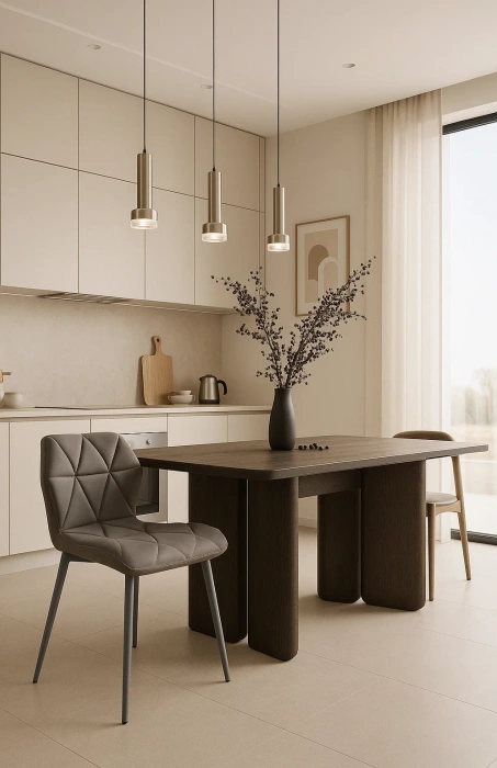 Стул Вальд, на металлокаркасе, серый / серый глянец