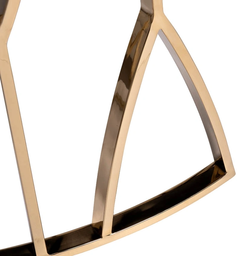 Журнальный стол 13RXCT3104-GOLD, 90x90x45, стекло, черный / золото