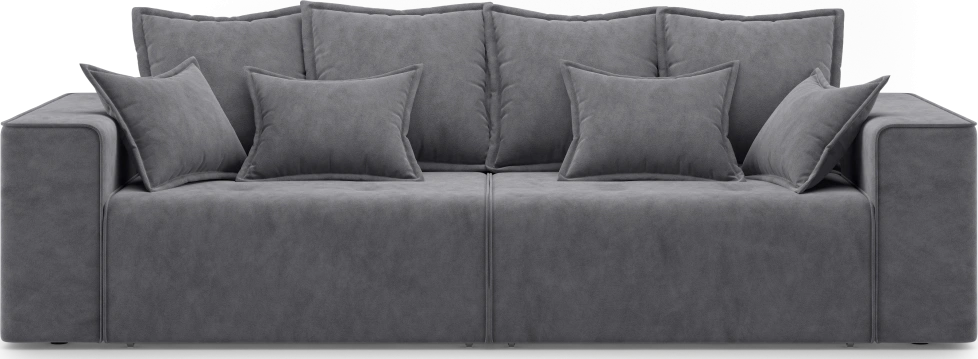 Диван прямой Конте, модель 036, Germes Grafit (серый)