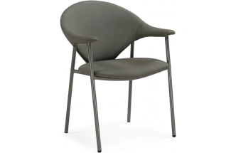 Стул на металлокаркасе Vigo, с подлокотниками, серый