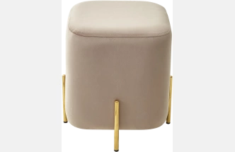 Пуф Ares, Bluvel-40 beige / gold