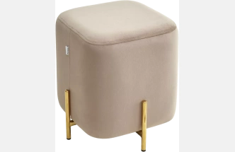 Пуф Ares, Bluvel-40 beige / gold