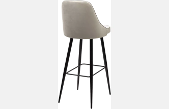 Барный стул Nepal-bar, латте #25, велюр, черный каркас (H=78cm)