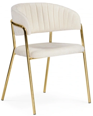 Стул Kamelia, на металлокаркасе, белый / золото