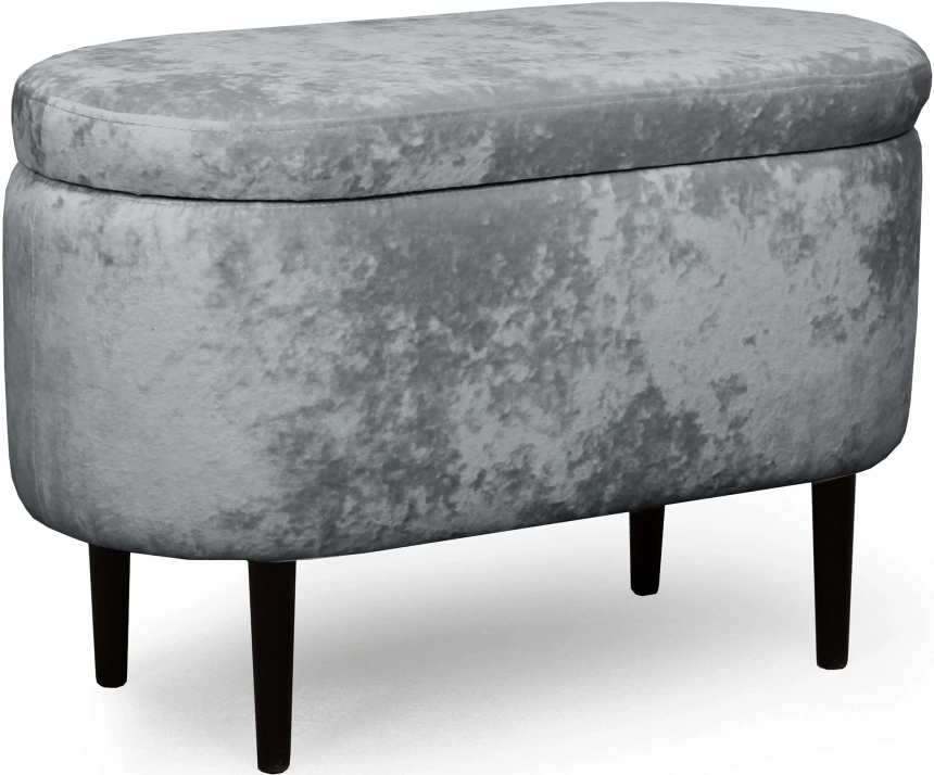 Банкетка Олаф, с нишей, ткань тиффани серый