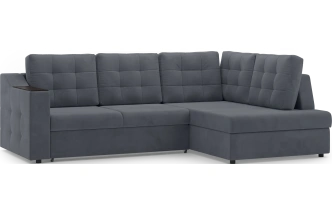 Диван угловой Невада, модель 020, комплектация 3 правый, Omega 32 (темно-серый)