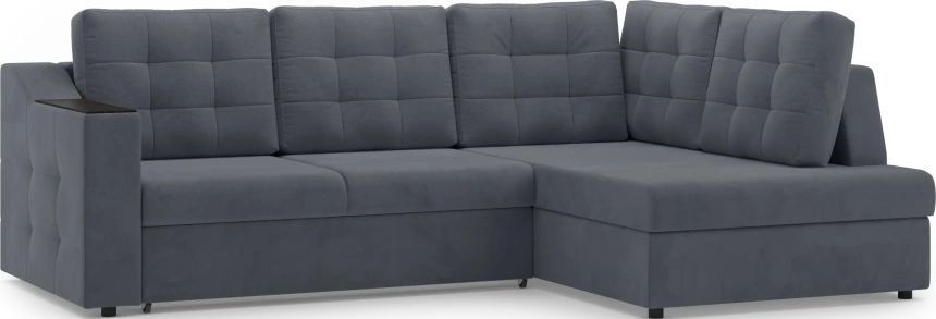 Диван угловой Невада, модель 020, комплектация 3 правый, Omega 32 (темно-серый)