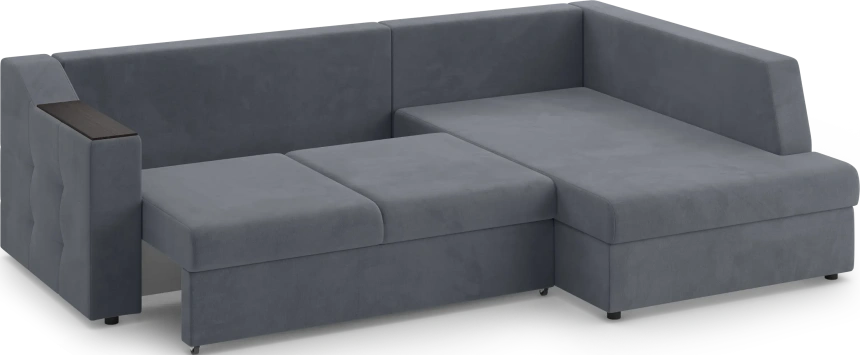 Диван угловой Невада, модель 020, комплектация 3 правый, Omega 32 (темно-серый)