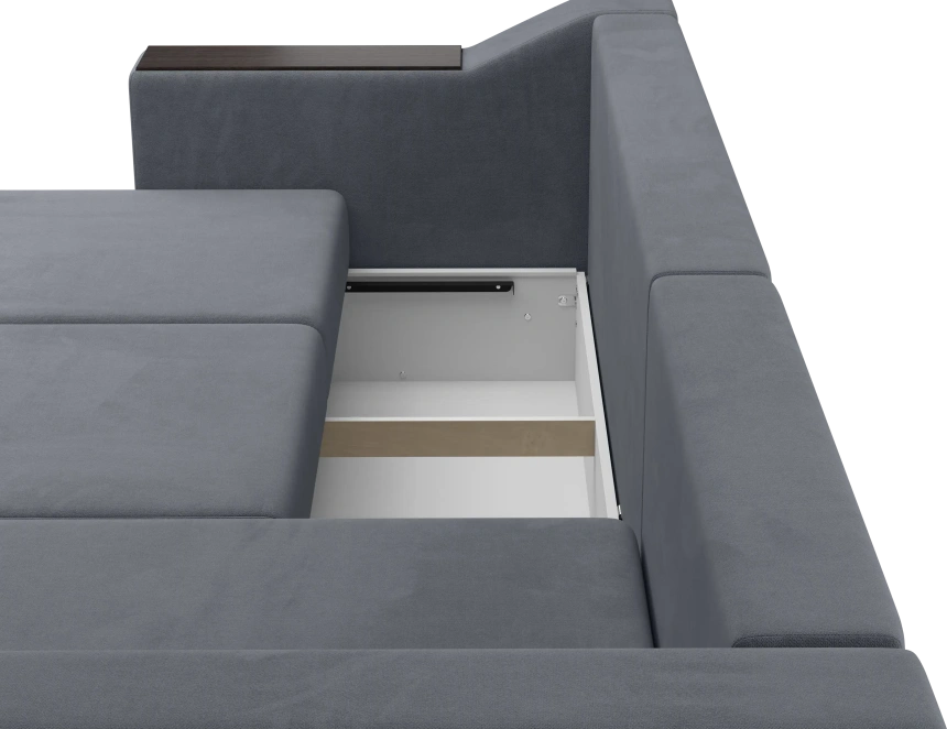 Диван угловой Невада, модель 020, комплектация 3 правый, Omega 32 (темно-серый)