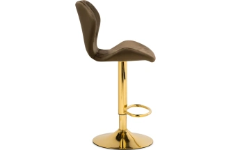 Барный стул Porch, с подножкой, капучино / золотой