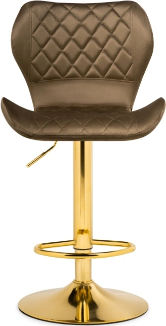 Барный стул Porch, с подножкой, капучино / золотой