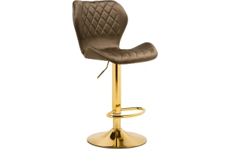 Барный стул Porch, с подножкой, капучино / золотой