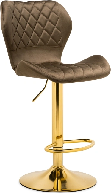 Барный стул Porch, с подножкой, капучино / золотой