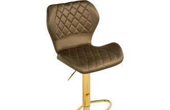 Барный стул Porch, с подножкой, капучино / золотой