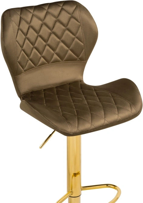 Барный стул Porch, с подножкой, капучино / золотой