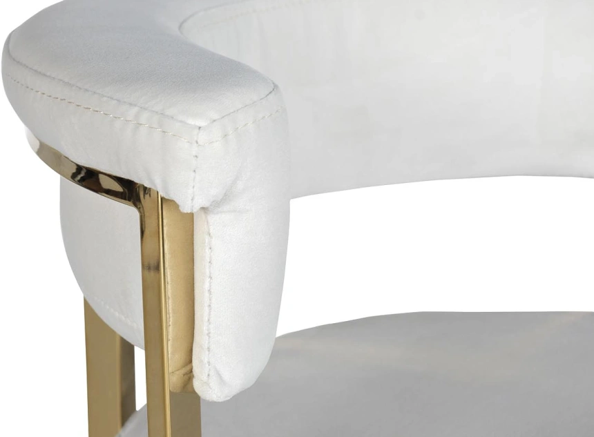 Барный стул GY-B8216GOLD-LG , велюр, светло-серый / золото