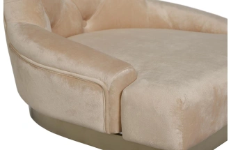 Стул 76AR-6210GOLD-BG, мягкий, велюр, бежевый / матовое золото