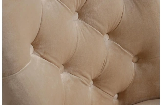 Стул 76AR-6210GOLD-BG, мягкий, велюр, бежевый / матовое золото