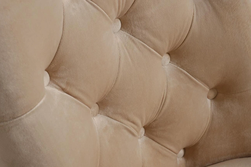 Стул 76AR-6210GOLD-BG, мягкий, велюр, бежевый / матовое золото 