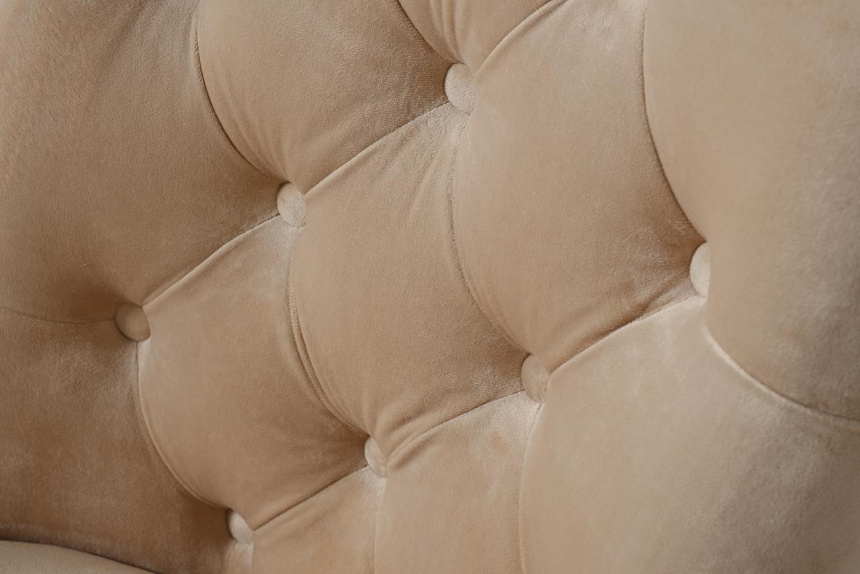 Стул 76AR-6210GOLD-BG, мягкий, велюр, бежевый / матовое золото 